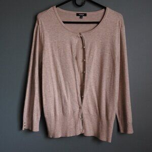 Premise Studio Beige 8 Button Lightweight Cardigan XL